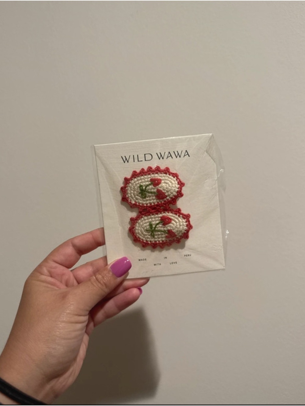 Wild Wawa Cherry Crush Crochet Hair Clips